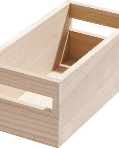 Úložný box ze dřeva paulownia iDesign Eco Handled, 12,7 x 25,4 cm
