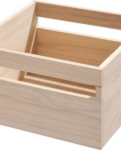 Úložný box ze dřeva paulownia iDesign Eco Wood, 25,4 x 25,4 cm