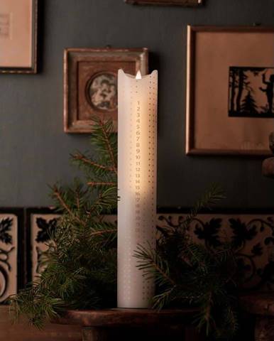 Adventní LED svíčka Sirius Sara Gold Dots, 29 cm