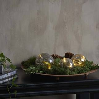 Šedá vánoční světelná LED dekorace Star Trading Triss, délka 77 cm