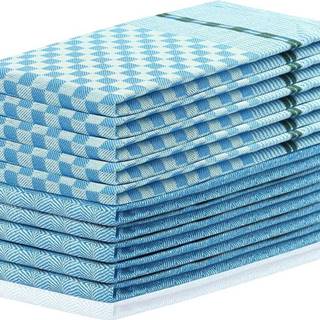 Sada 10 modrých bavlněných utěrek DecoKing Louie, 50 x 70 cm