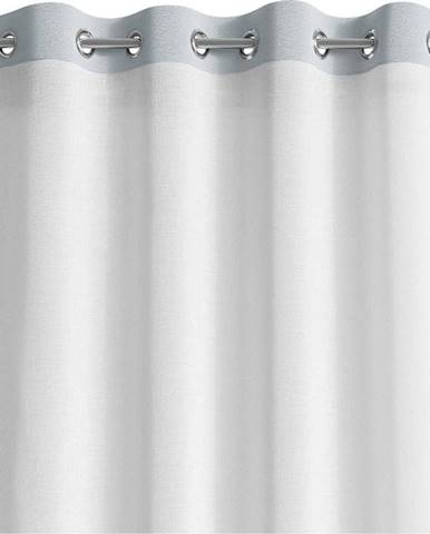Závěs v bílo-stříbrné barvě AmeliaHome Irvelette Eyelets, 140 x 250 cm
