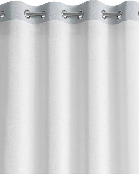 Závěs v bílo-stříbrné barvě AmeliaHome Irvelette Eyelets, 140 x 270 cm