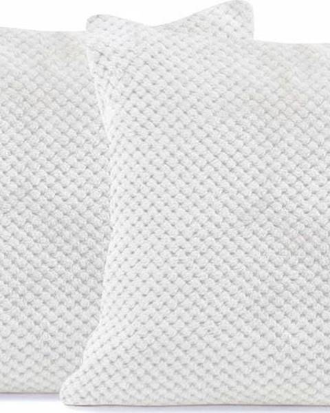 DecoKing Sada 2 bílých dekorativních povlaků na polštář z mikrovlákna DecoKing Henry, 45 x 45 cm