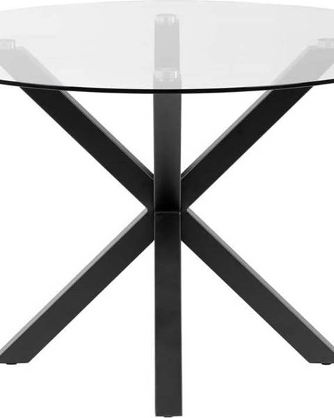 La Forma Kulatý jídelní stůl se skleněnou deskou Kave Home, ø 119 cm