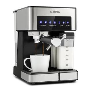Klarstein Arabica Comfort, espresso kávovar, 1350 W, 20 barů, 1,8 l, dotyková ovládací plocha, nerezová ocel