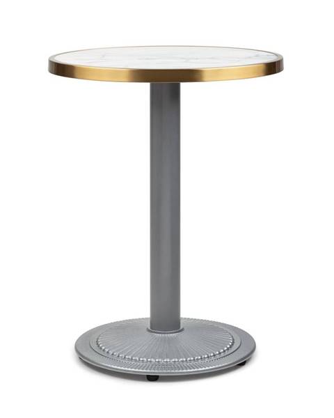 Blumfeldt Blumfeldt Patras Jewel, mramorový stolek, secesní styl, Ø57,5cm, v:75cm, litinový stojan