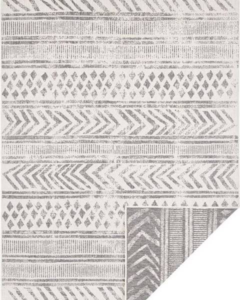 Bougari Šedo-krémový venkovní koberec NORTHRUGS Biri, 160 x 230 cm