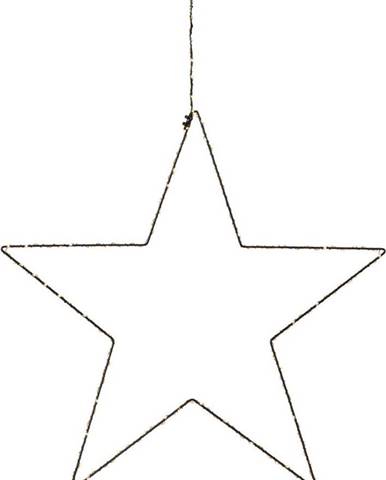 Černá vánoční závěsná světelná dekorace Markslöjd Alpha Star, výška 30 cm