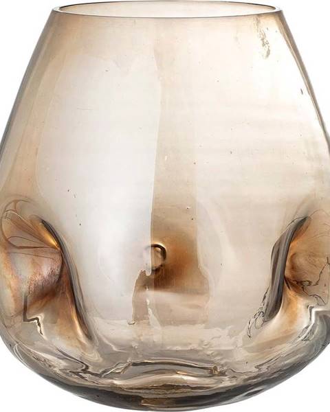 Bloomingville Hnědá skleněná váza Bloomingville Ifza, výška 20 cm