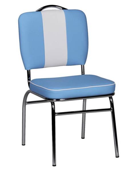 Möbelix Retro Židle Elivis Modrá/bílá