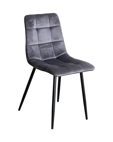 Smarshop Jídelní židle BERGEN šedý samet