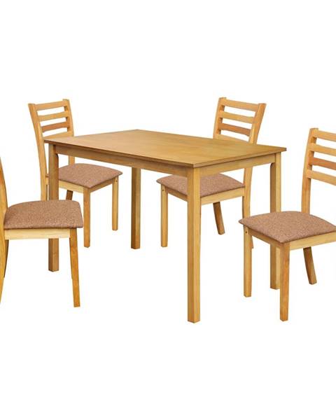 Smarshop Stůl + 4 židle BARCELONA lak javor