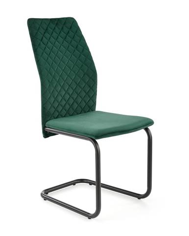 Jídelní židle K444, tmavě zelená