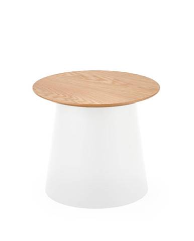 Odkládací stolek AZZURA-S, přírodní/bílá
