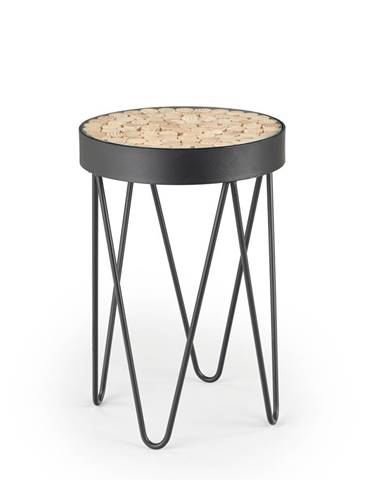Odkládací stolek NATURO, přírodní/černá
