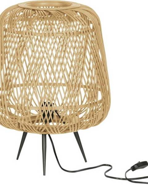WOOOD Přírodní stolní lampa z bambusu WOOOD Moza, ø 36 cm