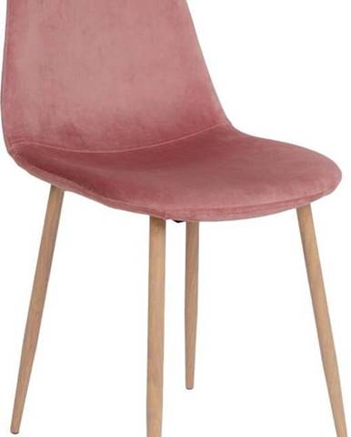 Sada 2 jídelních židlí s růžovým potahem ze sametu House Nordic Stockholm