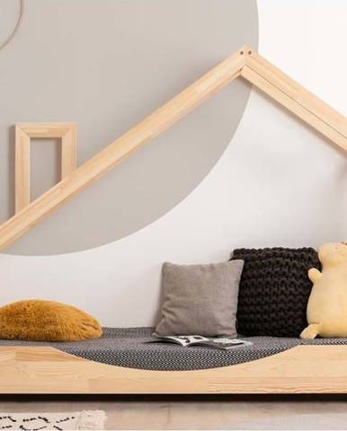 Domečková postel z borovicového dřeva Adeko Luna Elma, 90 x 170 cm