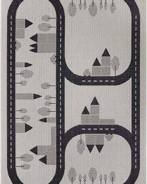 Krémový dětský koberec Ragami Roads, 80 x 150 cm