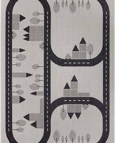 Černý dětský koberec Ragami Roads, 200 x 290 cm