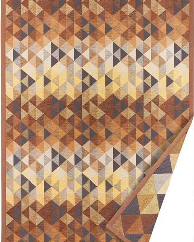 Hnědý oboustranný koberec Narma Kiva, 100 x 160 cm