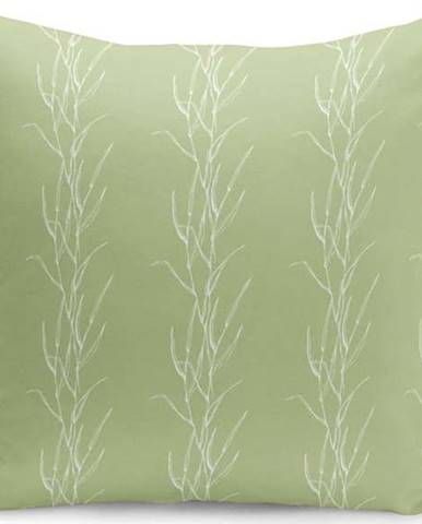 Polštář s výplní Kate Louise Green Nature Lines, 43 x 43 cm