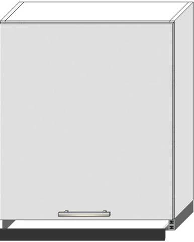 Kuchyňská Skříňka Bono W60/68 Slim Pl Se Stříbrnou Digestoří bílá alaska/bílá