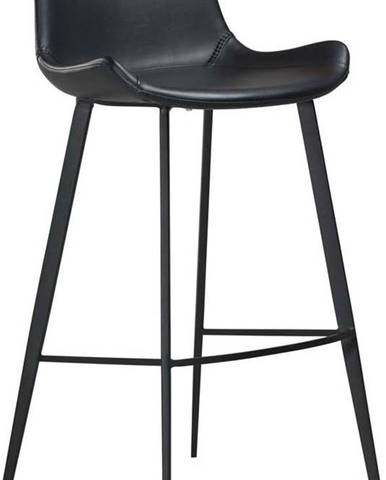 Černá barová židle z imitace kůže DAN–FORM Denmark Hype, výška 103 cm