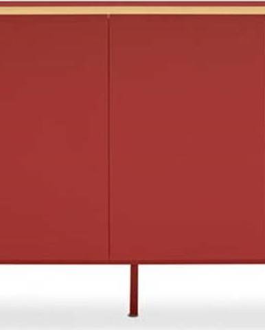 Tmavě červená komoda Teulat Arista, šířka 165 cm