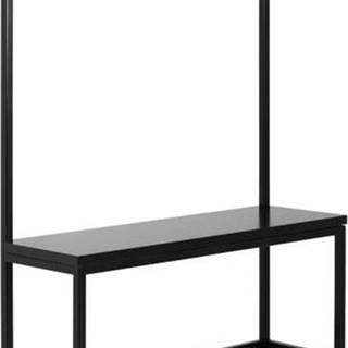 Černý věšák s černou lavicí CustomForm Next, šířka 120 cm