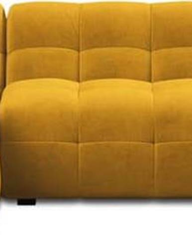 Žlutá sametová rohová pohovka Windsor & Co Sofas Vesta, levý roh