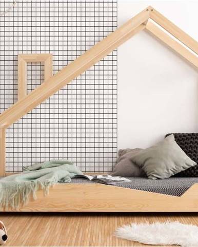 Domečková postel z borovicového dřeva Adeko Luna Adra, 90 x 200 cm