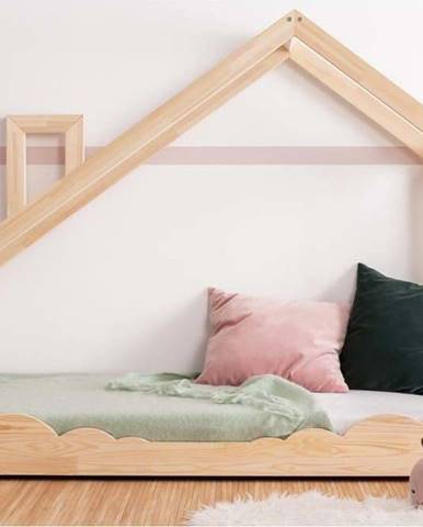 Domečková postel z borovicového dřeva Adeko Luna Drom, 90 x 200 cm