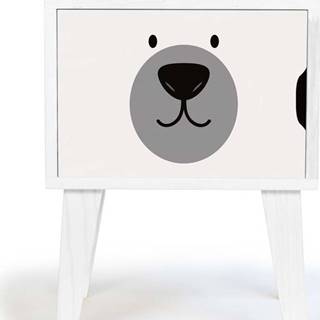 Dětský dřevěný noční stolek Little Nice Things Polar Bear