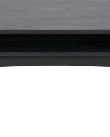 Černý konferenční stolek s podnožím z dubového dřeva Actona Marte, 130 x 70 cm