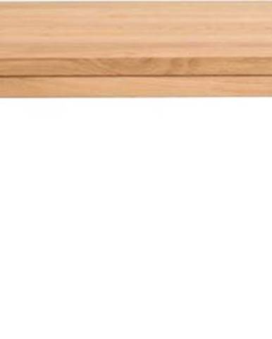 Tmavý přírodní konferenční stolek z dubového dřeva Rowico Ness, 160 x 60 cm