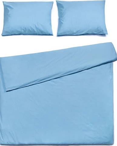 Blankytně modré bavlněné povlečení na dvoulůžko Bonami Selection, 160 x 200 cm