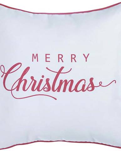 Bílo-červený vánoční povlak na polštář Mike & Co. NEW YORK Honey Merry Christmas, 45 x 45 cm