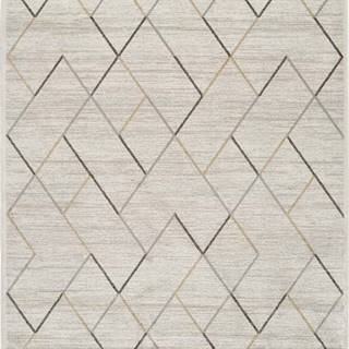 Krémový koberec z viskózy Universal Belga, 70 x 110 cm