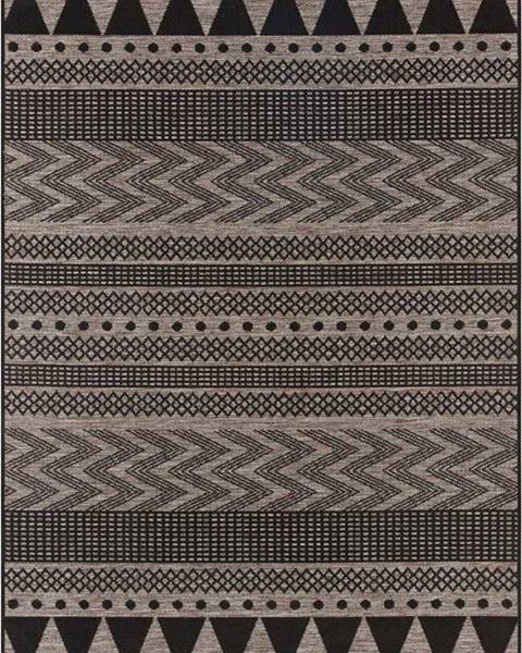 NORTHRUGS Černo-béžový venkovní koberec NORTHRUGS Sidon, 160 x 230 cm