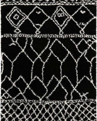 Černý koberec Think Rugs Scandi Berber, 120 x 170 cm