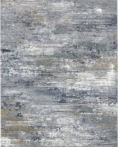 Šedo-modrý koberec Elle Decoration Arty Trappes, 120 x 170 cm