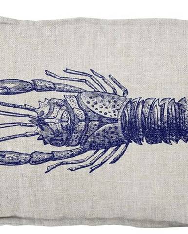 Polštář s příměsí lnu Really Nice Things Lobster, 50 x 35 cm