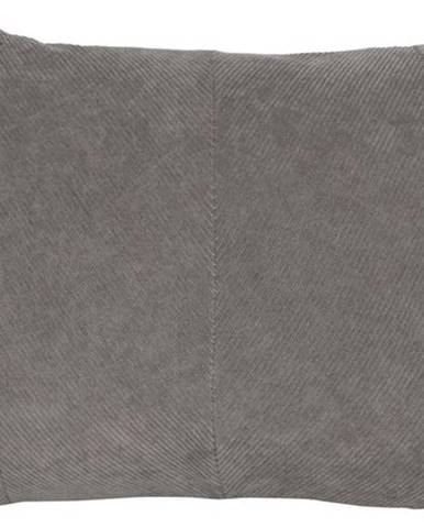 Šedý sametový polštář PT LIVING Velvet, 60 x 30 cm