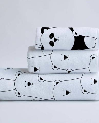 Set 2 ručníků a osušky Madre Selva Find The Panda