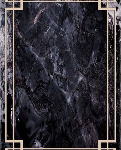 Černý koberec Vitaus Willow, 80 x 150 cm