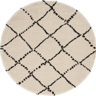 Béžovo-černý koberec Mint Rugs Hash, ⌀ 160 cm
