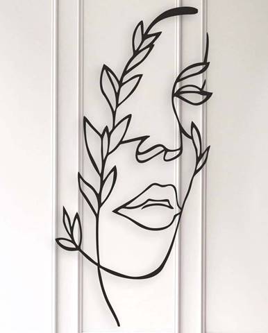 Černá kovová nástěnná dekorace Kate Louise Face