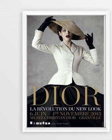 Nástěnný obraz v rámu Piacenza Art Dior With Hat, 23 x 33 cm